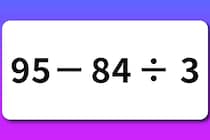 【算数クイズ】スピード計算「95－84÷3」制限時間3秒で解いてみて【毎日脳トレ】