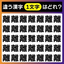 1つだけ違う文字を見つけてね♪漢字間違い探し！【毎日脳トレ】【クイズ】
