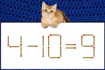 【マッチ棒パズル】1本だけ動かして正しい式に！「4－10＝9」【毎日脳トレ】
