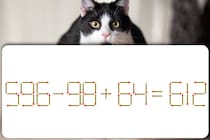【マッチ棒パズル】どこがおかしい？「596－98＋64＝612」1本だけ動かして式を正しくしよう！【毎日脳トレ】