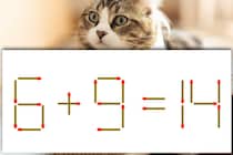【マッチ棒パズル】1本だけマッチ棒を動かして「6＋9＝14」正しい式にしよう【毎日脳トレ】