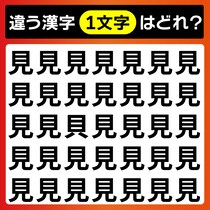 【間違い探し】違う文字を見つけられますか？「見」ではない漢字を10秒で見つけて【毎日脳トレ】