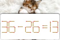 マッチ棒クイズに挑戦「36-26=13」サッと解けたら天才!?【毎日脳トレ】【クイズ】