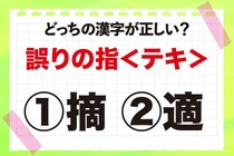 【毎日脳トレ】「誤りの指＜テキ＞」の正しい漢字は？
