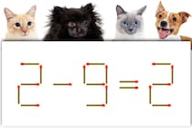 マッチ棒クイズ！「2-9=2」1本だけ動かして正しい式にしてね！【毎日脳トレ】
