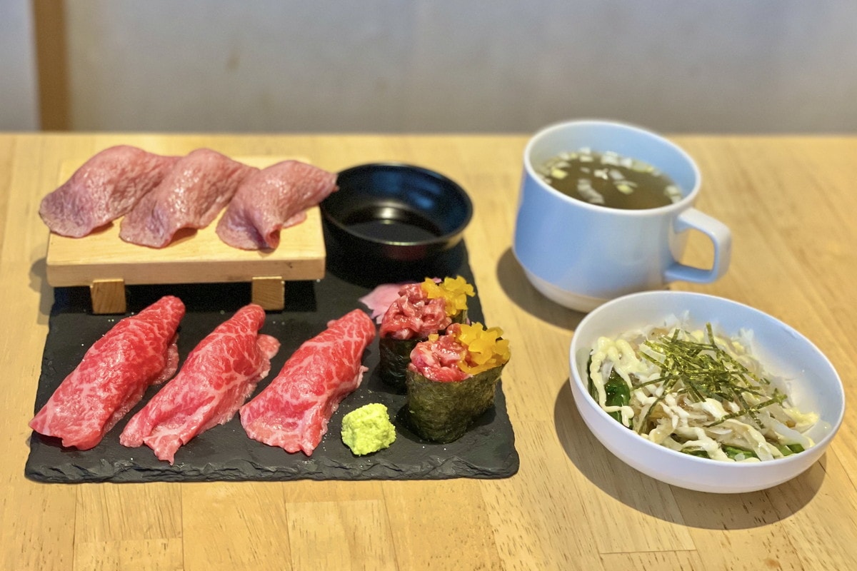 【ランチ限定】鳥取和牛の肉寿司、贅沢8貫盛り！リーズナブルな焼肉ランチも楽しめる｜鳥取市