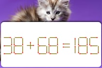 【マッチ棒パズル】正解できる？「38＋68＝185」1本だけ動かして正しくして【毎日脳トレ】