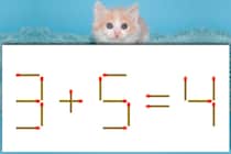 マッチ棒クイズ！「3+5=4」どこを動かす？【毎日脳トレ】【クイズ】