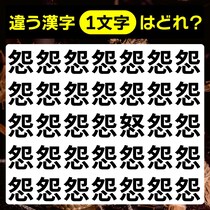間違い探しで脳トレに挑戦！違う漢字はどこか分かるかな？【毎日脳トレ】