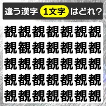 違う文字を探し出そう！漢字間違い探しに挑戦！【毎日脳トレ】【クイズ】