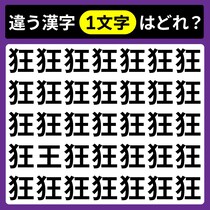 【間違い探し】違う文字はどこかな？【毎日脳トレ】
