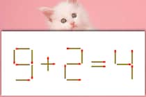 【マッチ棒パズル】15秒で答えてね「9＋2＝4」正しい式になる1本はどれ？【毎日脳トレ】