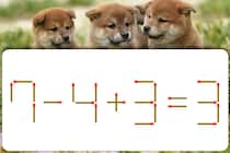 どう動かす？マッチを1本動かして「7-4+3=3」を正しくしましょう【毎日脳トレ】【クイズ】