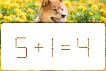 10秒以内で答えて！「5＋1＝4」マッチ棒クイズ♪1本動かして数式を完成させましょう【毎日脳トレ】