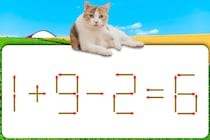 マッチ棒クイズに挑戦！「1＋9－2=6」何秒で解けるかな？【毎日脳トレ】【クイズ】