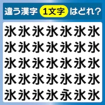 【間違い探し】制限時間なしの間違い探し♪1文字だけ違う漢字を探して【毎日脳トレ】
