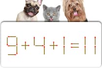 マッチ棒クイズ上級編！「9+4+1=11」正しい式にして！【毎日脳トレ】