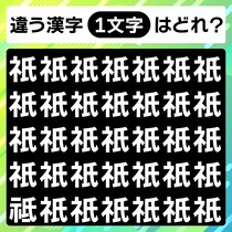 漢字間違い探し！違う文字を探そう！【毎日脳トレ】【クイズ】