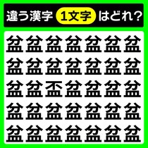 【間違い探し】違う文字はどこかな？制限時間は5秒！【毎日脳トレ】