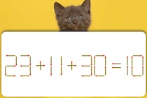 【マッチ棒パズル】マッチ棒1本動かして「23＋11＋30＝10」正しくできる？【毎日脳トレ】