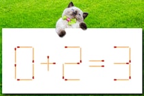 マッチ棒クイズ！「0+2=3」簡単そうに見えるけど難しい!?【毎日脳トレ】【クイズ】