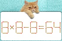 マッチ棒クイズ！「8×8－8=64」正しい式にしてみよう【毎日脳トレ】【クイズ】