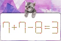 動かせるのは1本だけ！「7+7-8=3」マッチ棒クイズに挑戦！【毎日脳トレ】【クイズ】