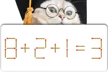 マッチ棒クイズ！「8+2+1=3」正しい式にできるかな？【毎日脳トレ】【クイズ】