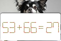 【マッチ棒パズル】動かすのは1本だけ！「53＋66＝27」を正しい式にしてください【毎日脳トレ】