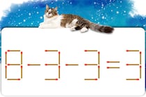 どこが変かにゃ？「8-3-3=3」マッチ棒クイズで脳トレ！【毎日脳トレ】【クイズ】