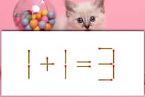 【マッチ棒パズル】5秒以内に正しい式にして！「1＋1＝3」動かせるマッチは1本！【毎日脳トレ】
