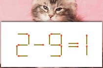 【マッチ棒パズル】正しい式にできるかな？「2－9＝1」【毎日脳トレ】