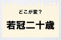 【毎日脳トレ】＜若冠二十歳＞　間違っているのはどこ？