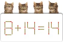 【マッチ棒パズル】どこが変か分かる？「8＋14=14」【毎日脳トレ】