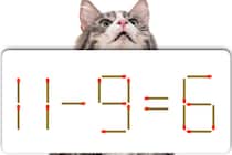 【マッチ棒パズル】簡単に見えるけど難しい！「11－9=6」どこを動かす？【毎日脳トレ】