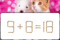 動かせるのはマッチ棒1本だけ！「9＋8＝18」を正しくしよう！【毎日脳トレ】【クイズ】