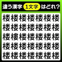 【間違い探し】違う文字はどれ？【毎日脳トレ】