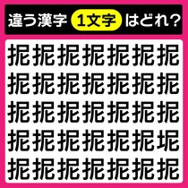 【間違い探し】よく見て探そう！違う文字はど〜れだ？【毎日脳トレ】