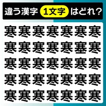 【間違い探し】「寒」と違う漢字を3秒で当てて【毎日脳トレ】