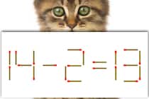 【マッチ棒パズル】1本だけ動かそう♪「14－2=13」【毎日脳トレ】
