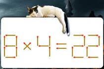 マッチ棒クイズに挑戦「8×4=22」1本だけ動かして正しい式にできるかな？【毎日脳トレ】【クイズ】