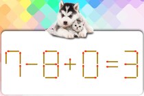 マッチ棒クイズに挑戦「7-8+0=3」これ正しい式にできる？【毎日脳トレ】【クイズ】