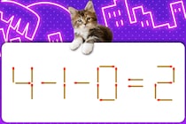 マッチ棒クイズに挑戦「4-1-0=2」正しい式にしてみよう【毎日脳トレ】【クイズ】