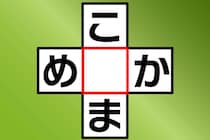 ひらがなでひらめいて！「こ○ま」「め○か」3文字クロスワード♪【毎日脳トレ】【クイズ】