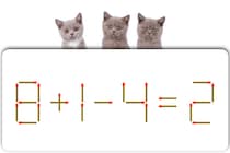 マッチ棒クイズ！「8+1-4=2」正しい式にできるかな？【毎日脳トレ】