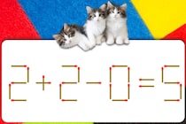 正しい式にしよう！「2+2-0=5」マッチ棒クイズ初級編！【毎日脳トレ】【クイズ】