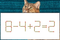 【マッチ棒パズル】この式どこがおかしい？「8－4＋2＝2」【毎日脳トレ】