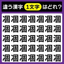 【間違い探し】違う1文字を探して「凅」制限時間は10秒【毎日脳トレ】