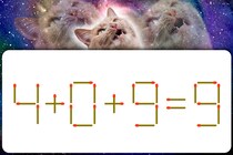 【マッチ棒パズル】正しい式にしよう！「4＋0＋9＝9」【毎日脳トレ】