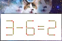 【マッチ棒パズル】正しい式にしよう！「3－6＝2」【毎日脳トレ】